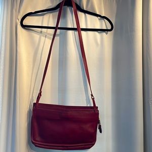 Scarlet Leather Shoulder Purse